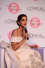 Sonam Kapoor with l_oreal Paris unveil Matte or Gloss as the beauty trend for Cannes 2015 on 25th april 2015